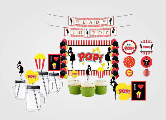 Ready to Pop Complete Party Kit with Backdrop & Decorations