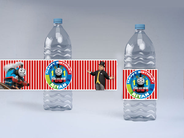 Thomas & Friends Theme Birthday Party Water Bottle Labels