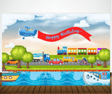 Transport Theme  Birthday Party Backdrop Banner Home Decoration