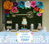 Elephant Theme Birthday Long Banner for Decoration