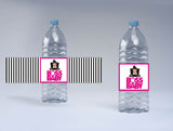 Boss Baby Girl Theme Birthday Party Water Bottle Labels  