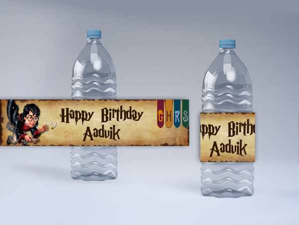 Harry Potter Theme Water Bottle Labels