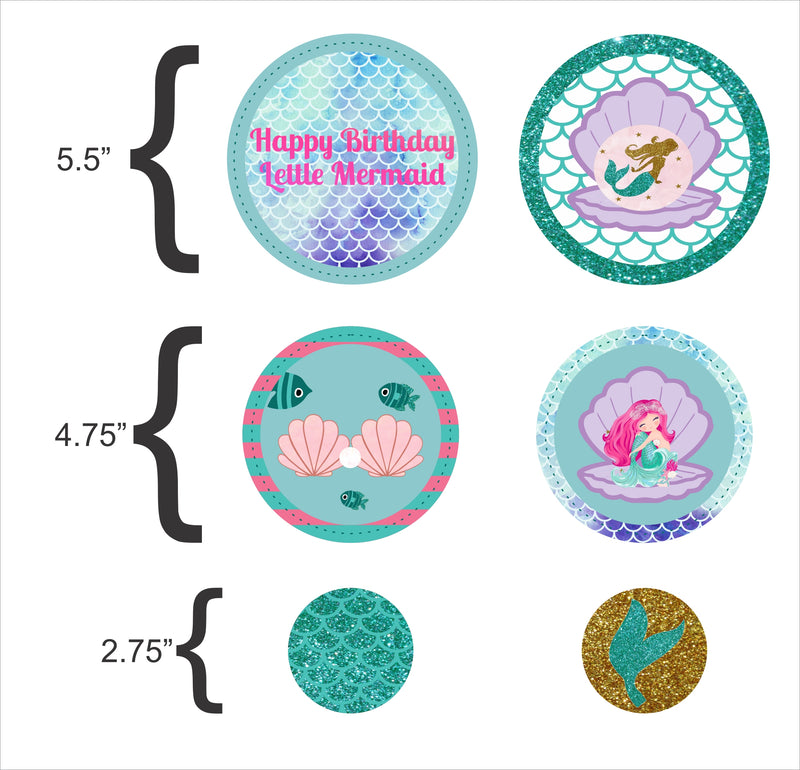 Mermaid Theme Birthday Party Table Confetti