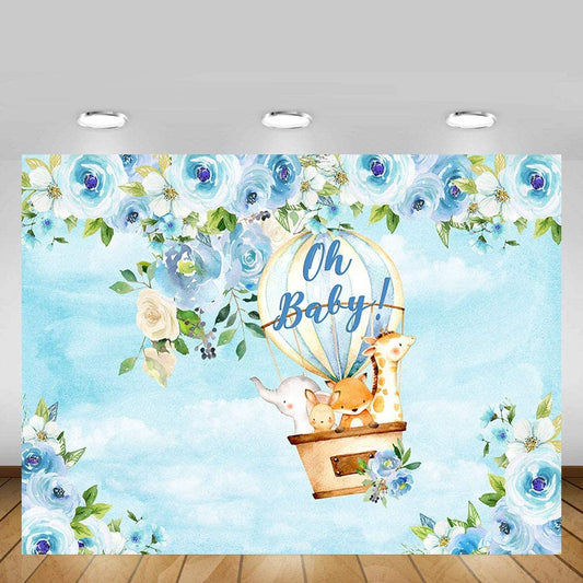 Hot Air Theme Birthday Party Backdrop