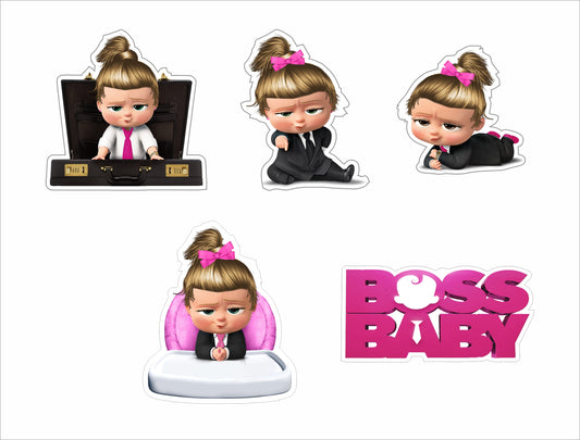 Boss Baby Girl Theme Birthday Party Paper Decorative Straws