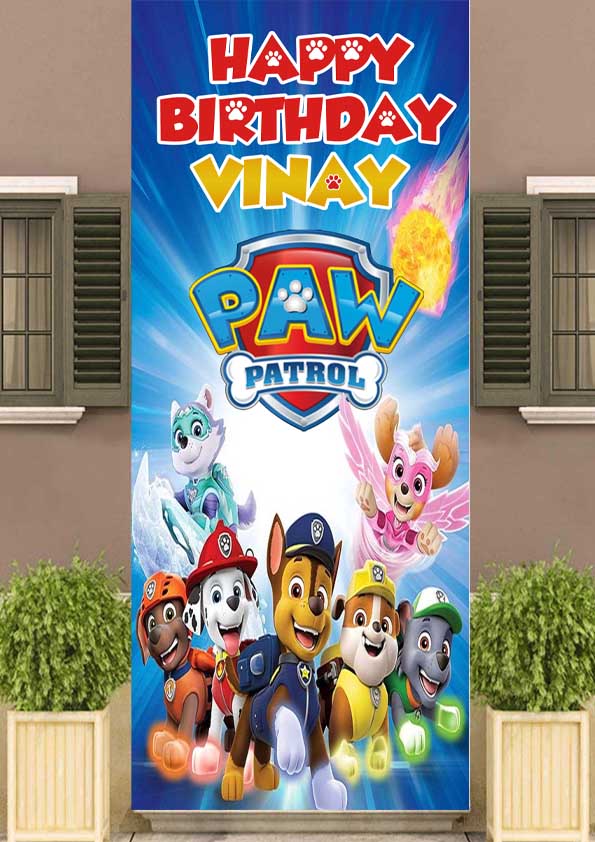 Paw Patrol Welcome Banner Roll up Standee (with stand)