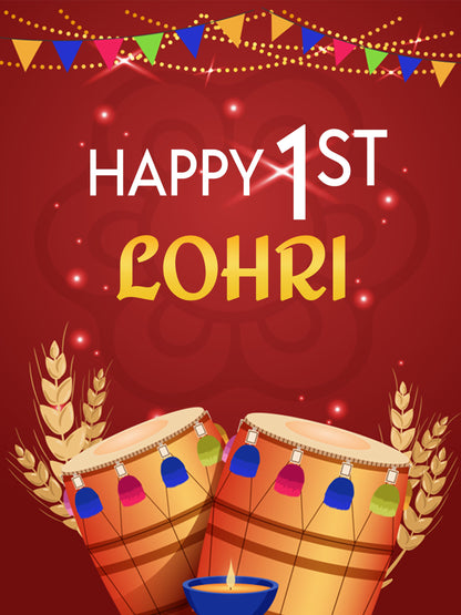 Lohri Party Welcome Board for Kids