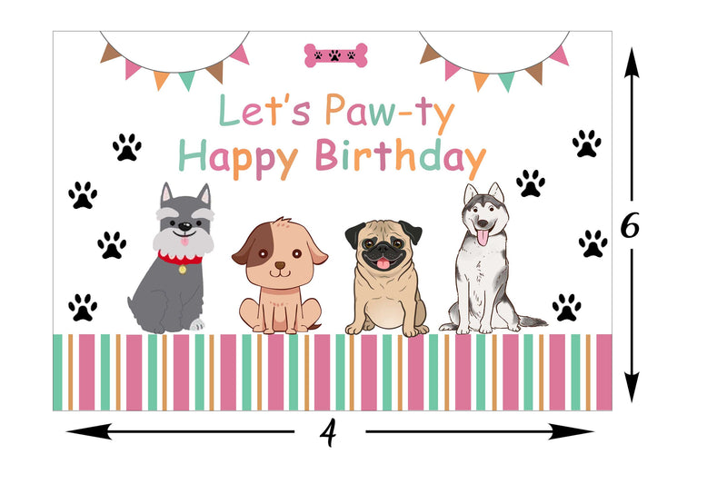 Dog Theme Birthday Party Backdrop for Decoration