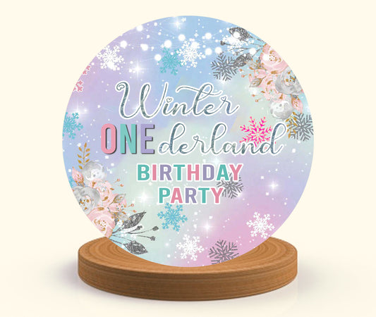 Winter Wonderland Theme Birthday Party Backdrop