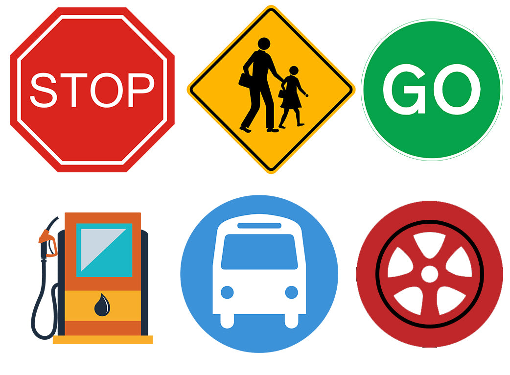 Wheels on the Bus Theme Birthday Party Photo Booth Props Kit