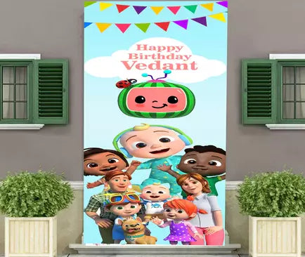 Cocomelon Customized Welcome Banner Roll up Standee (with stand)
