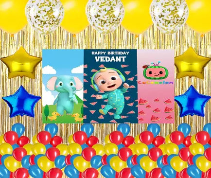 Cocomelon Theme Birthday Party Complete Party Set