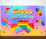 Pop It  Birthday Party Backdrop