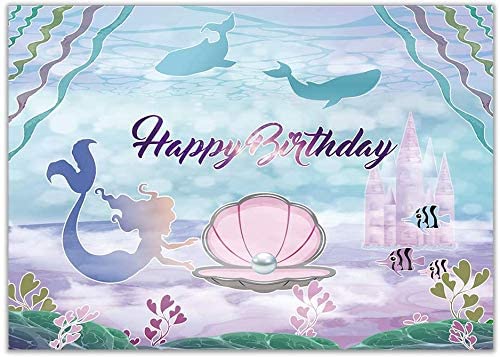 Mermaid Theme Birthday Party Backdrop
