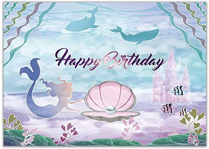 Mermaid Theme Birthday Party Backdrop