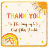 First Trip Around the Sun Theme Birthday Party Thank You Gift Tags