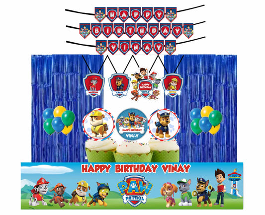 Paw Patrol Theme Birthday Party Decoration Kit