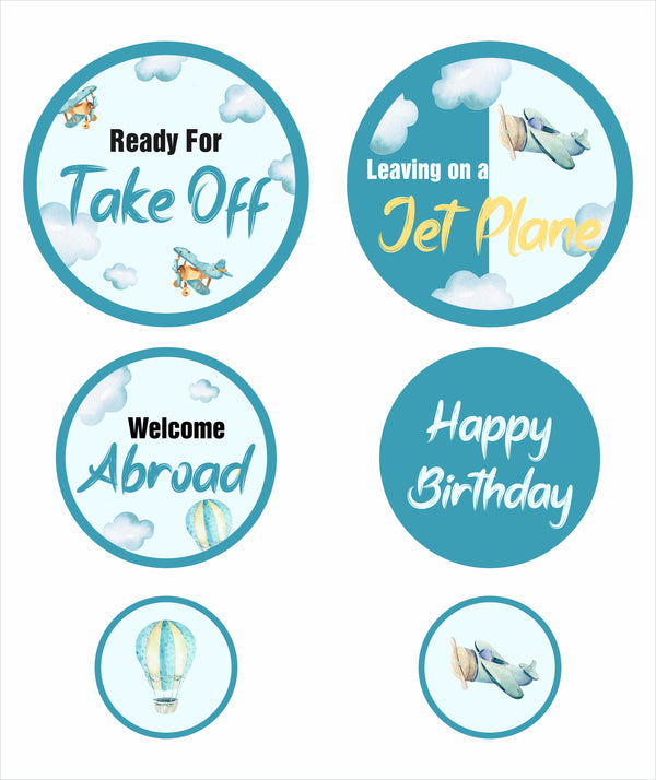 Airplane Theme Birthday Party Table Confetti