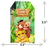 The Lion King Theme Birthday Party Thank You Gift Tags
