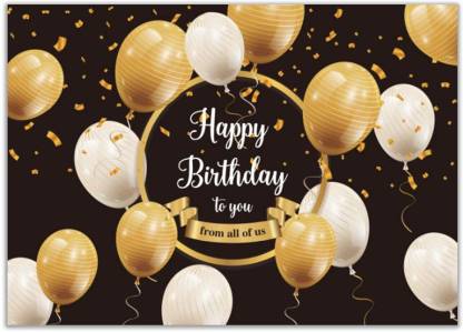 Birthday Party Backdrop Banner