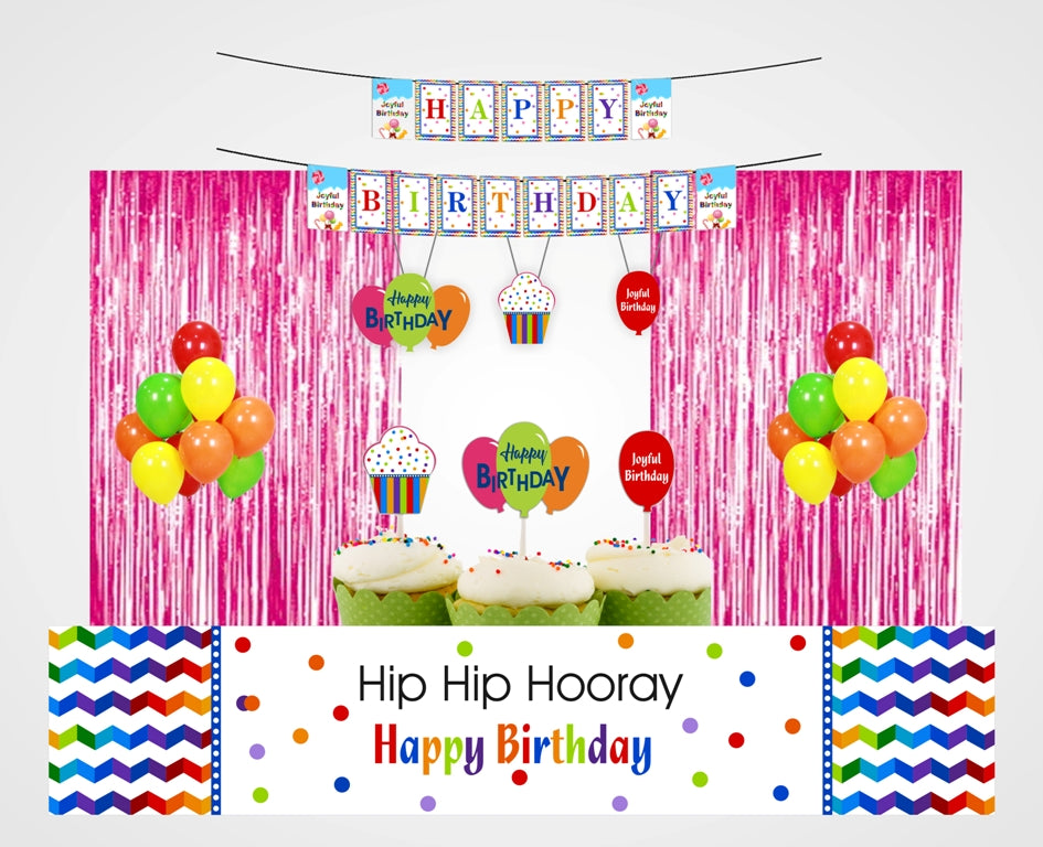 Joyful Theme Birthday Complete Party Set