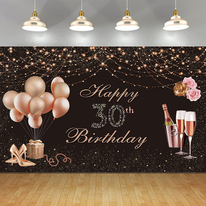 30th Birthday Party Backdrop 