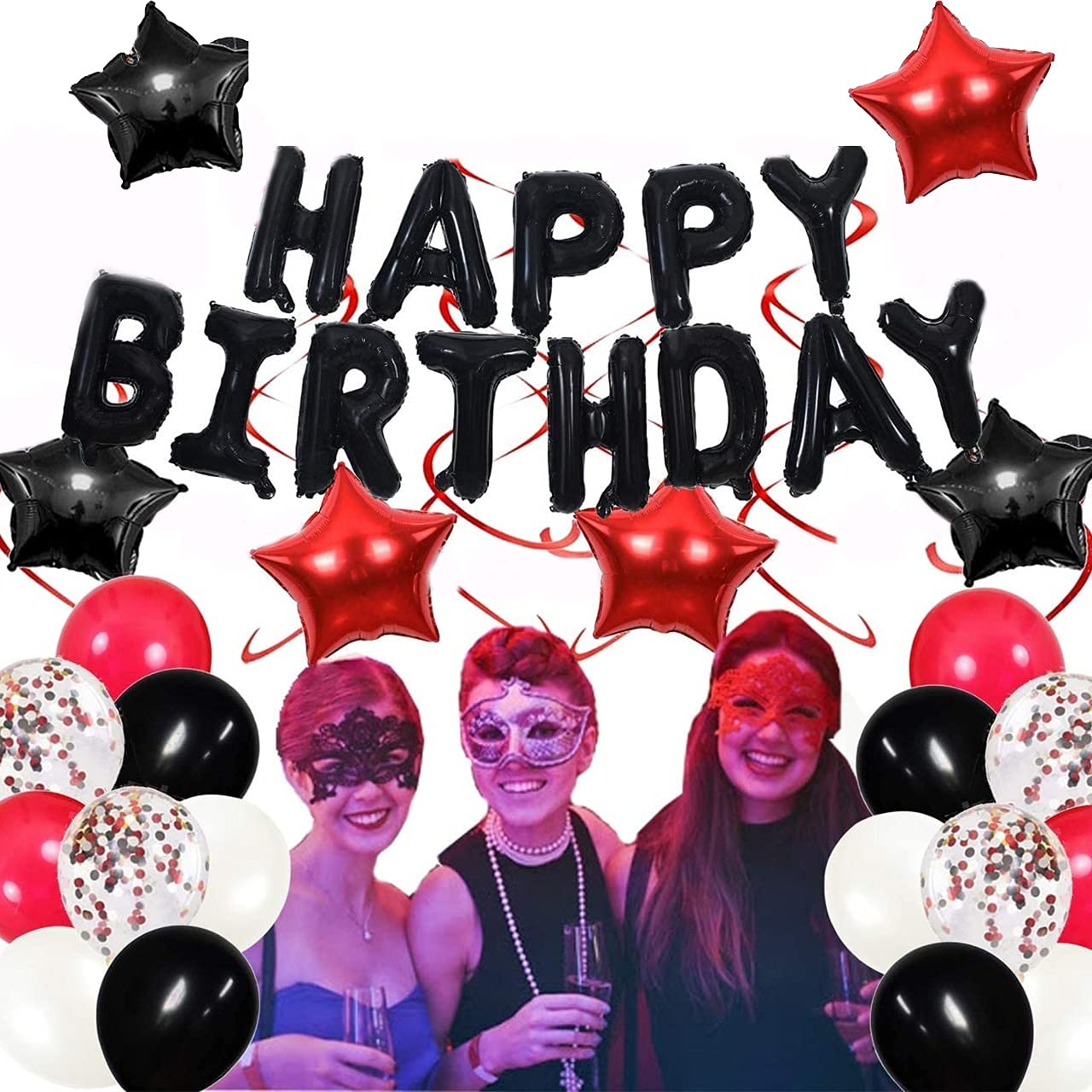 Birthday Decorations Balloon kit with foil Balloons Suit for Men Women Boys Girls Party Themed Party