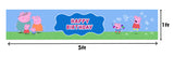 Peppa Pig Theme Birthday Long Banner for Decoration