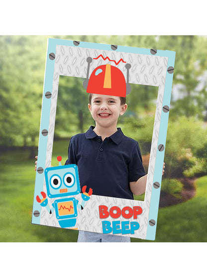 Robot Theme Birthday Party Selfie Photo Booth Frame