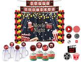 Movie Night Theme Decoration Kit with Backdrop and Decorations