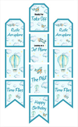 Airplane Theme Birthday Paper Door Banner for Wall Decoration