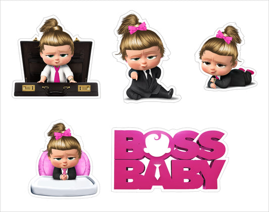 Boss Baby Girl Theme Birthday Party Cake Topper /Cake Decoration Kit