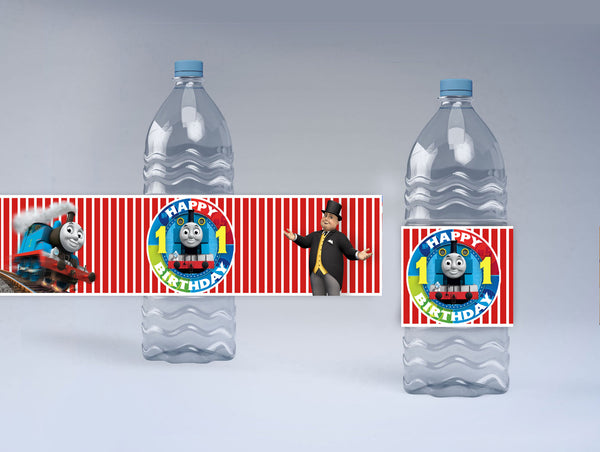 Thomas & Friends Theme Birthday Party Water Bottle Labels