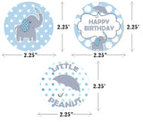 Elephant Theme Birthday Party Cupcake Toppers