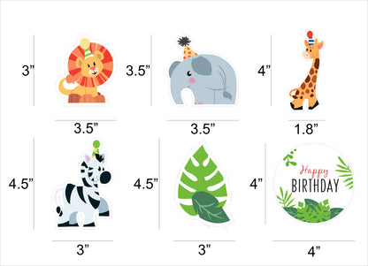 Jungle Theme Birthday Party Cake Topper /Cake Decoration Kit