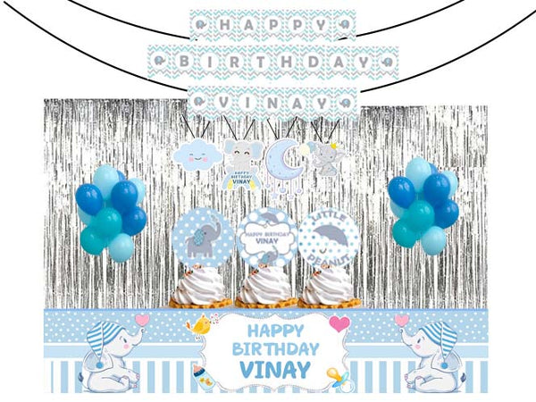 Elephant Theme Birthday Party Decoration Kit