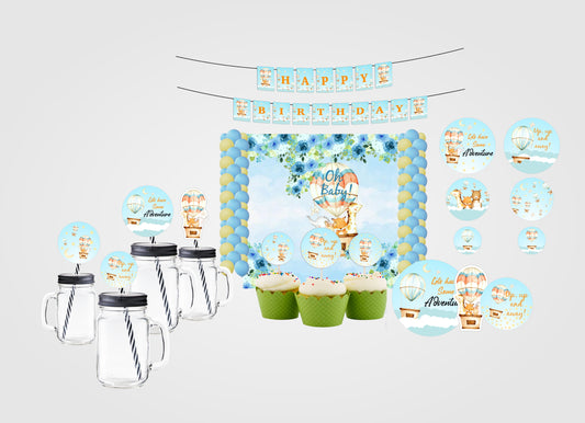 Hot Air Theme  Birthday Complete Party Kit