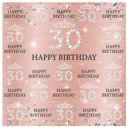 30th Birthday Party Backdrop 