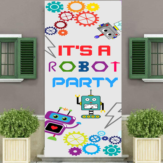 Robot Welcome Banner Roll up Standee (with stand)