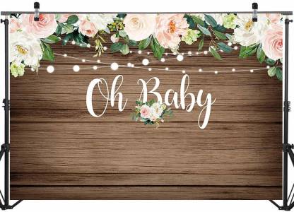 Personalize Baby Shower Party Backdrop Banner