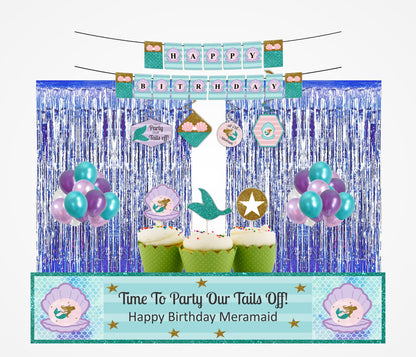 Mermaid Theme Birthday Party Decoration Kit