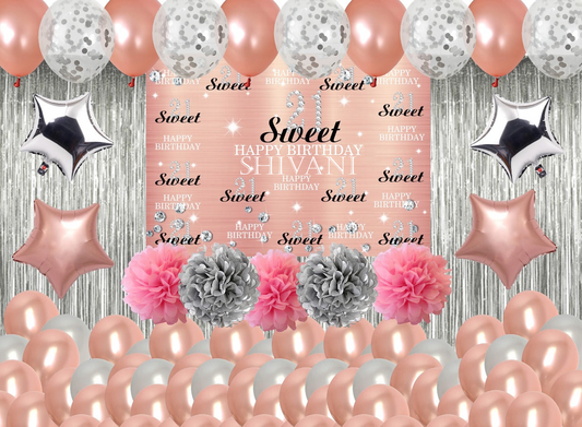 21st Birthday Party Complete Decoration Kit 