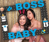 Boss Baby Theme Birthday Party Selfie Photo Booth Frame & Props