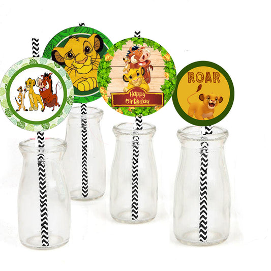 The Lion King Theme Birthday Party Straws