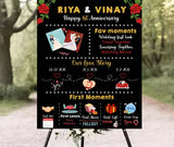 1st Anniversary Customized Chalkboard Milestone Board for Couple Party