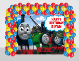 Thomas & Friends Theme Birthday Party Decoration kit with Backdrop & Balloons