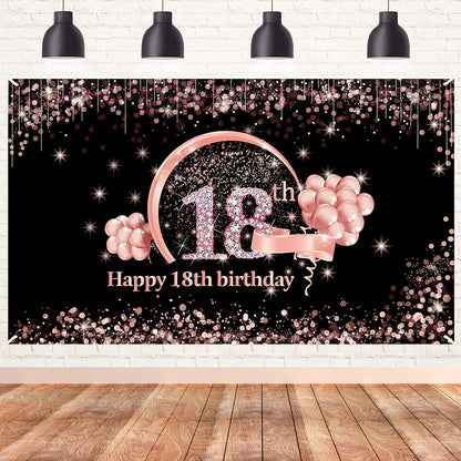 18th Birthday Party Backdrop 