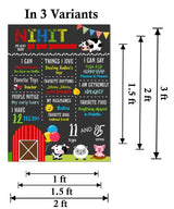 Farm Animals Customized Chalkboard/Milestone Board for Kids Birthday Party