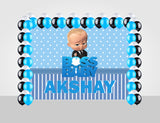 Boss Baby Theme Birthday Party Decoration Kit with Backdrop & Balloons