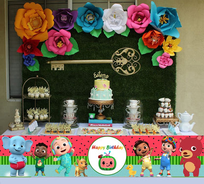 Cocomelon Theme Birthday Long Banner for Decoration